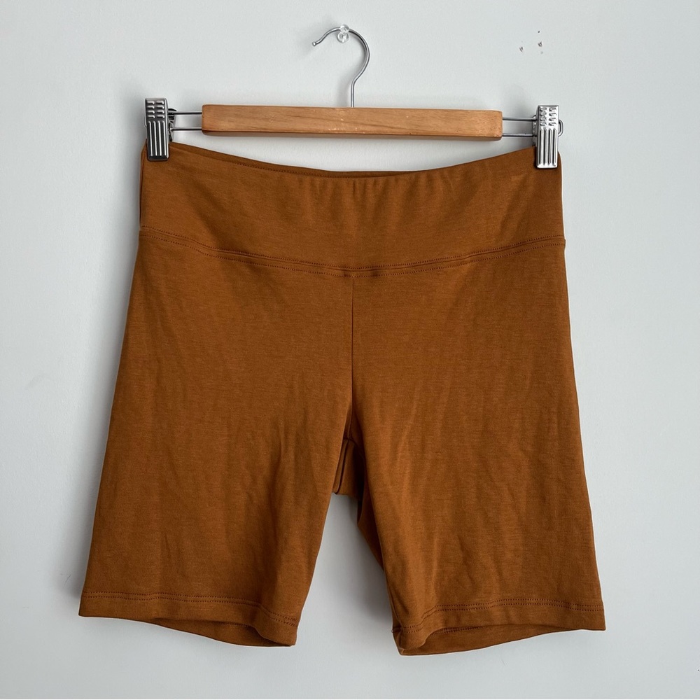 Rusty Brown Biker Shorts